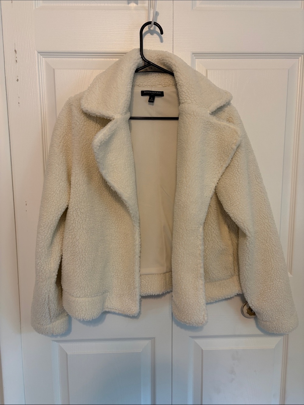 Banana Republic Cream Teddy Sherpa Jacket
